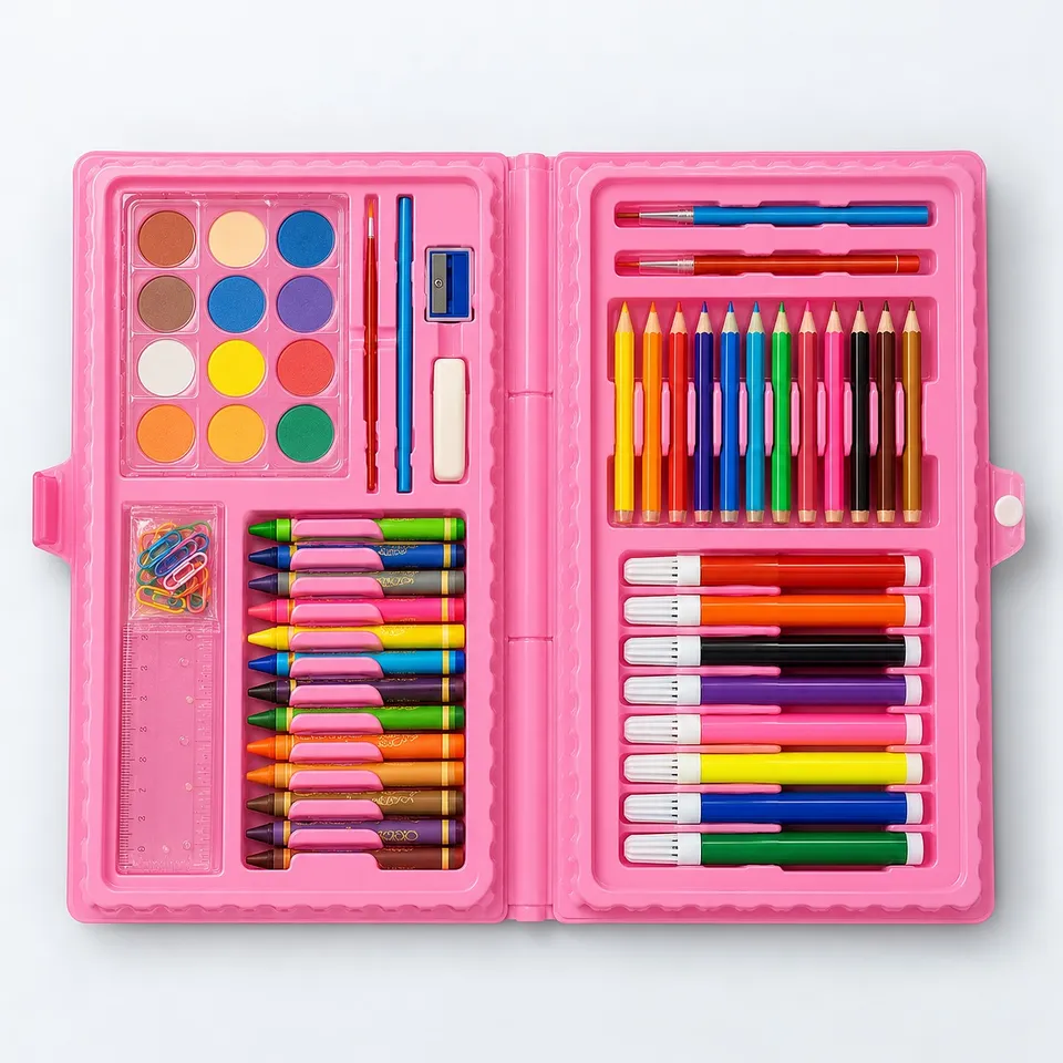 Top view of the 68-piece art set