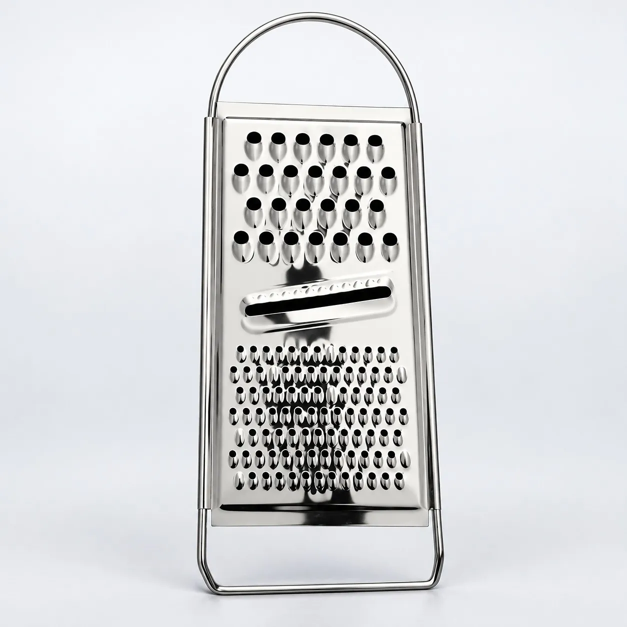 Stainless steel kaddu kash flat grater with handle