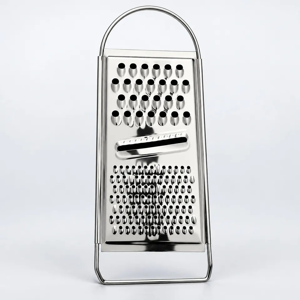 Stainless steel kaddu kash flat grater with handle