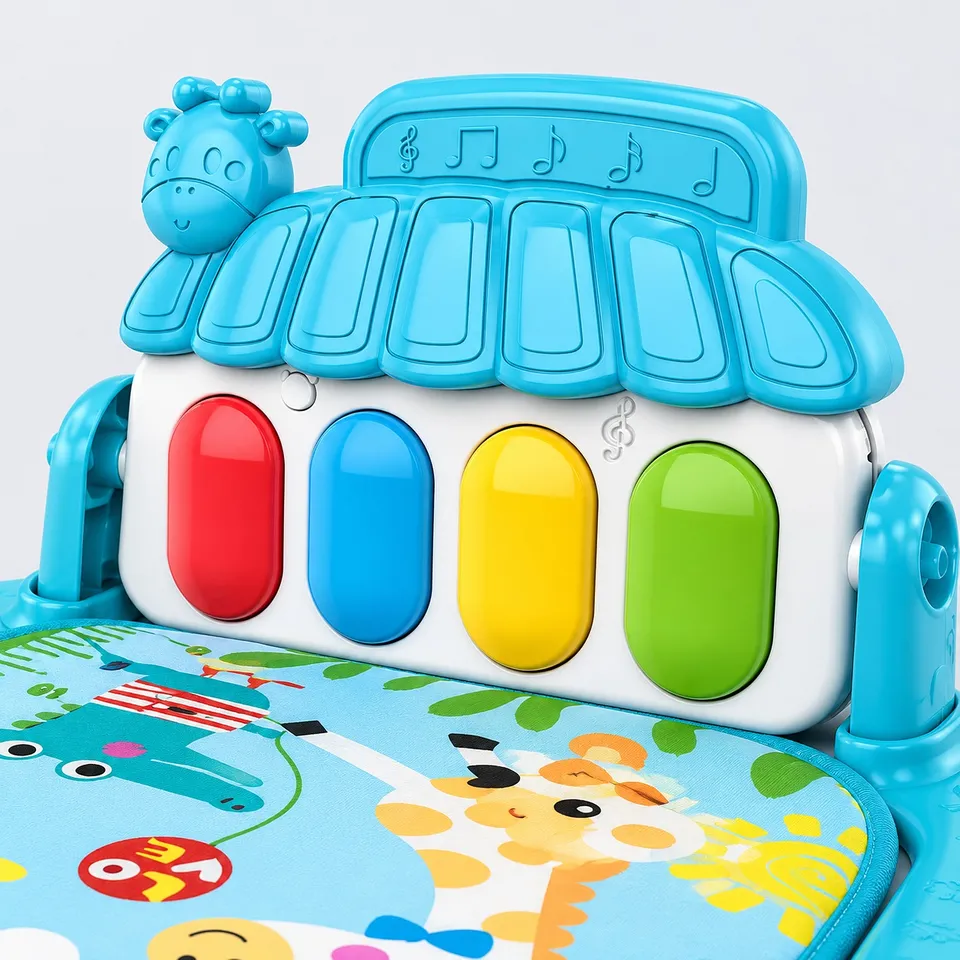Kick piano with red, blue, yellow and green keys
