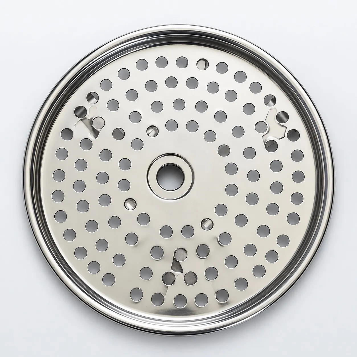 Steamer plate with legs folded