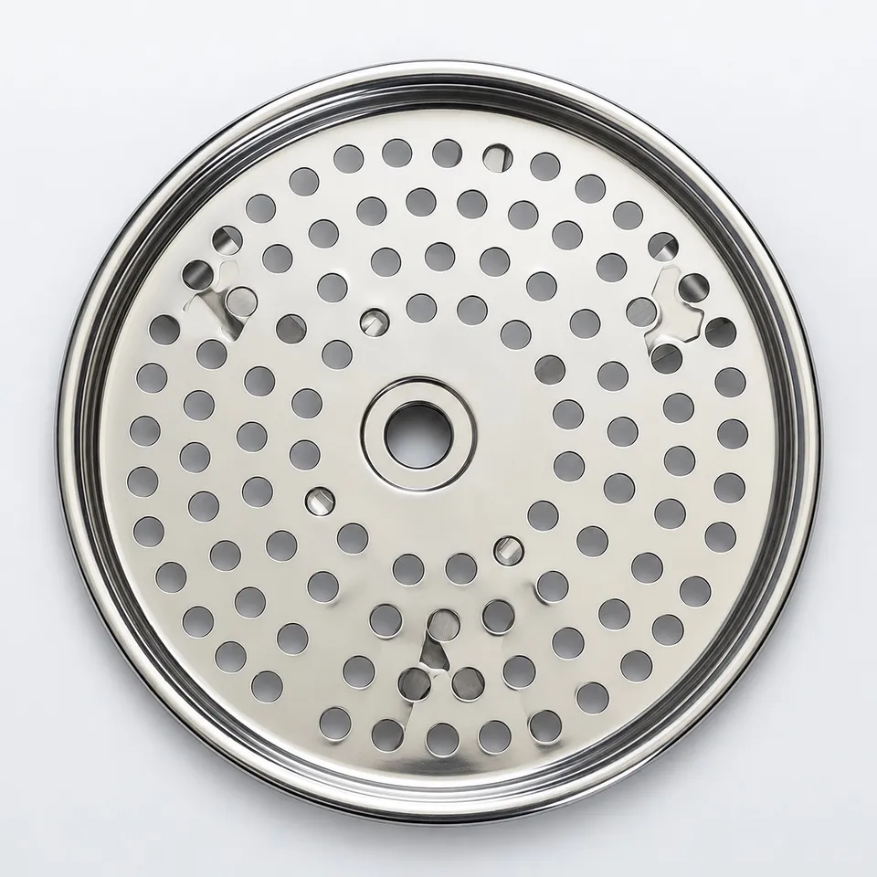 Steamer plate with legs folded