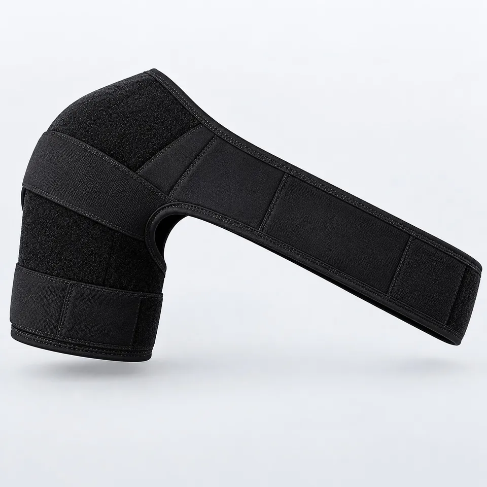 Black neoprene shoulder support belt