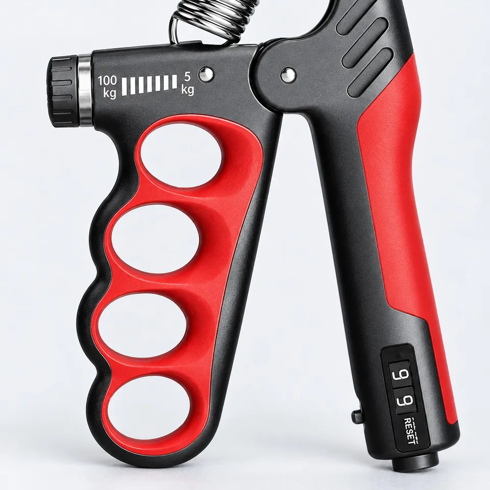 Finger holes of the red hand gripper