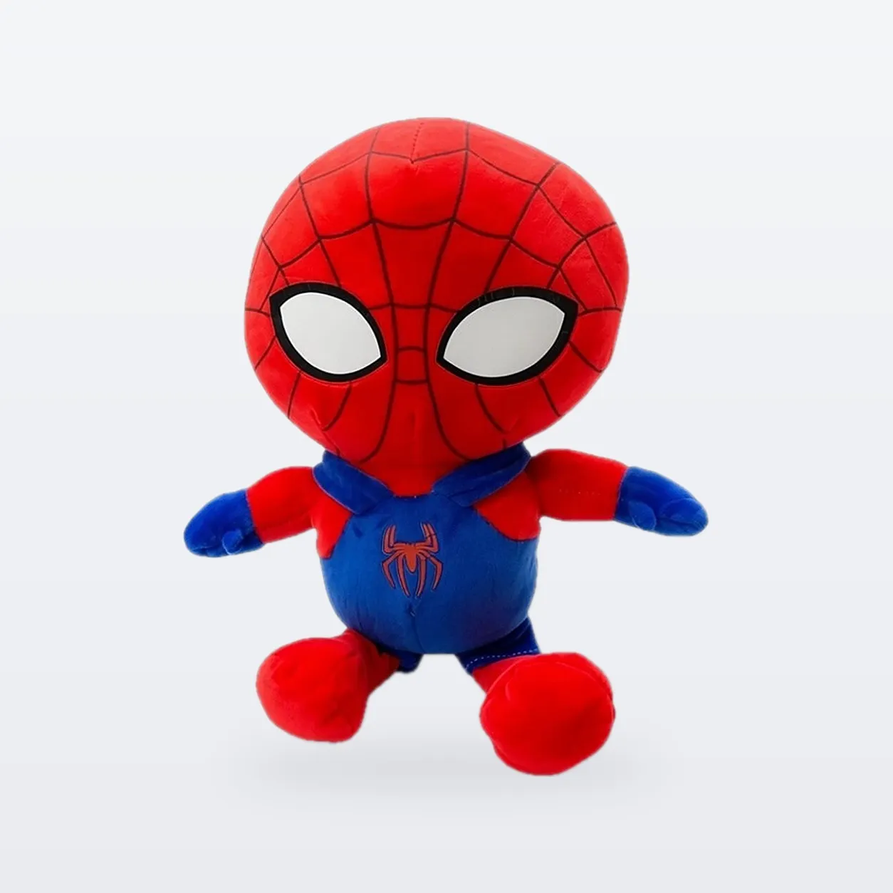 Spider-Man style soft toy, side view