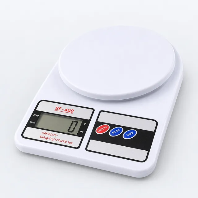 SF-400 Digital Kitchen Scale 10 kg with Round Plate