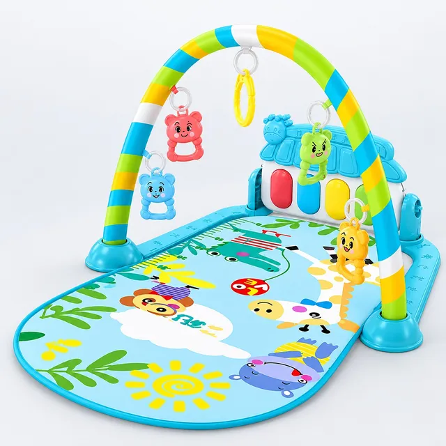 Baby Play Gym with Kick Piano Mat and Hanging Toys