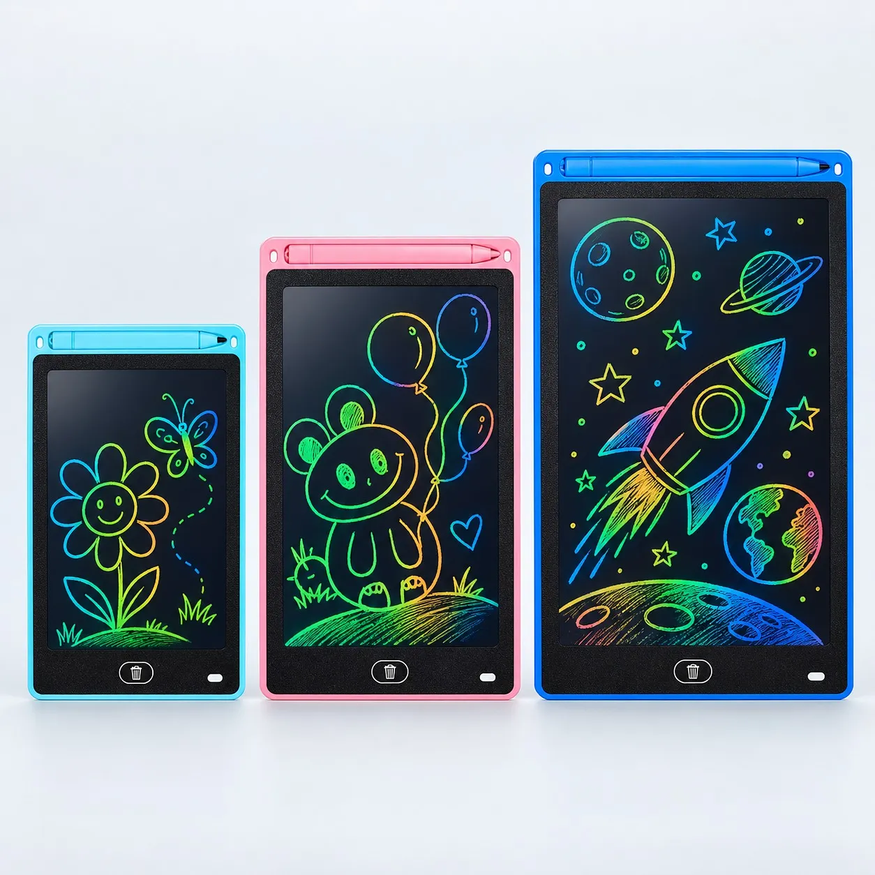LCD writing tablets in 6.5, 8.5 and 12 inch sizes