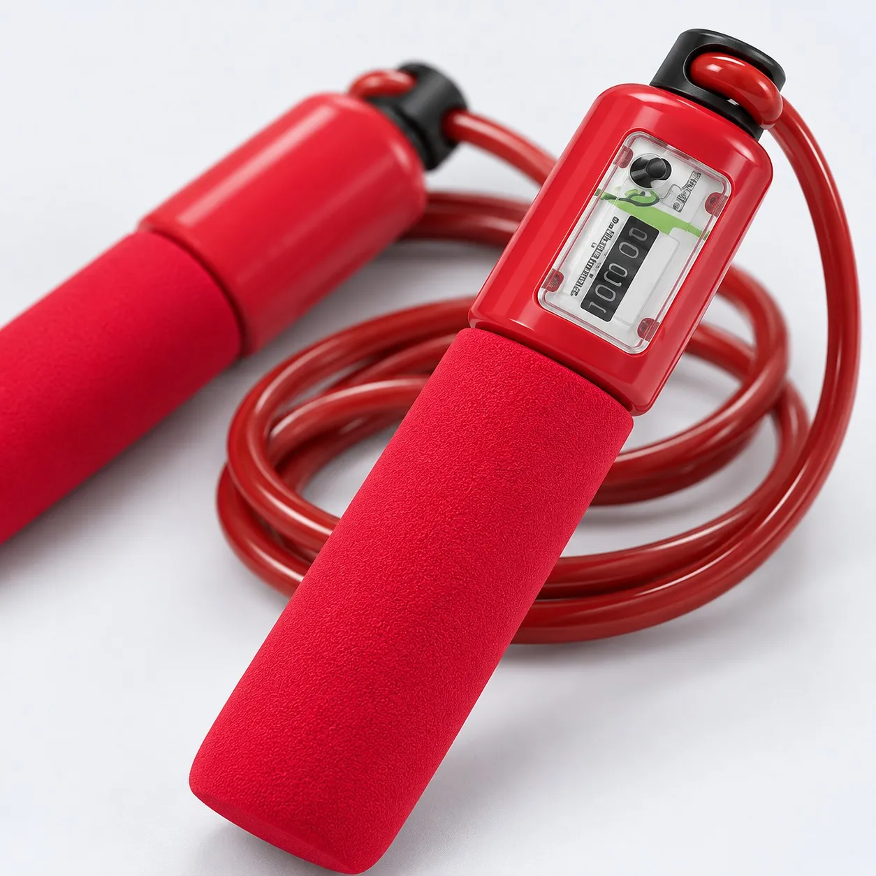 Counter window on the skipping rope handle
