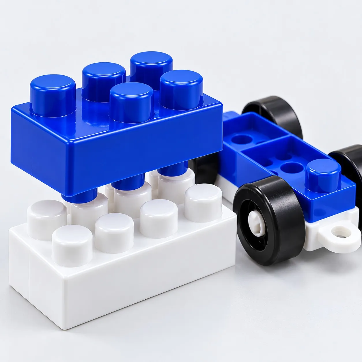 Building blocks clicking together