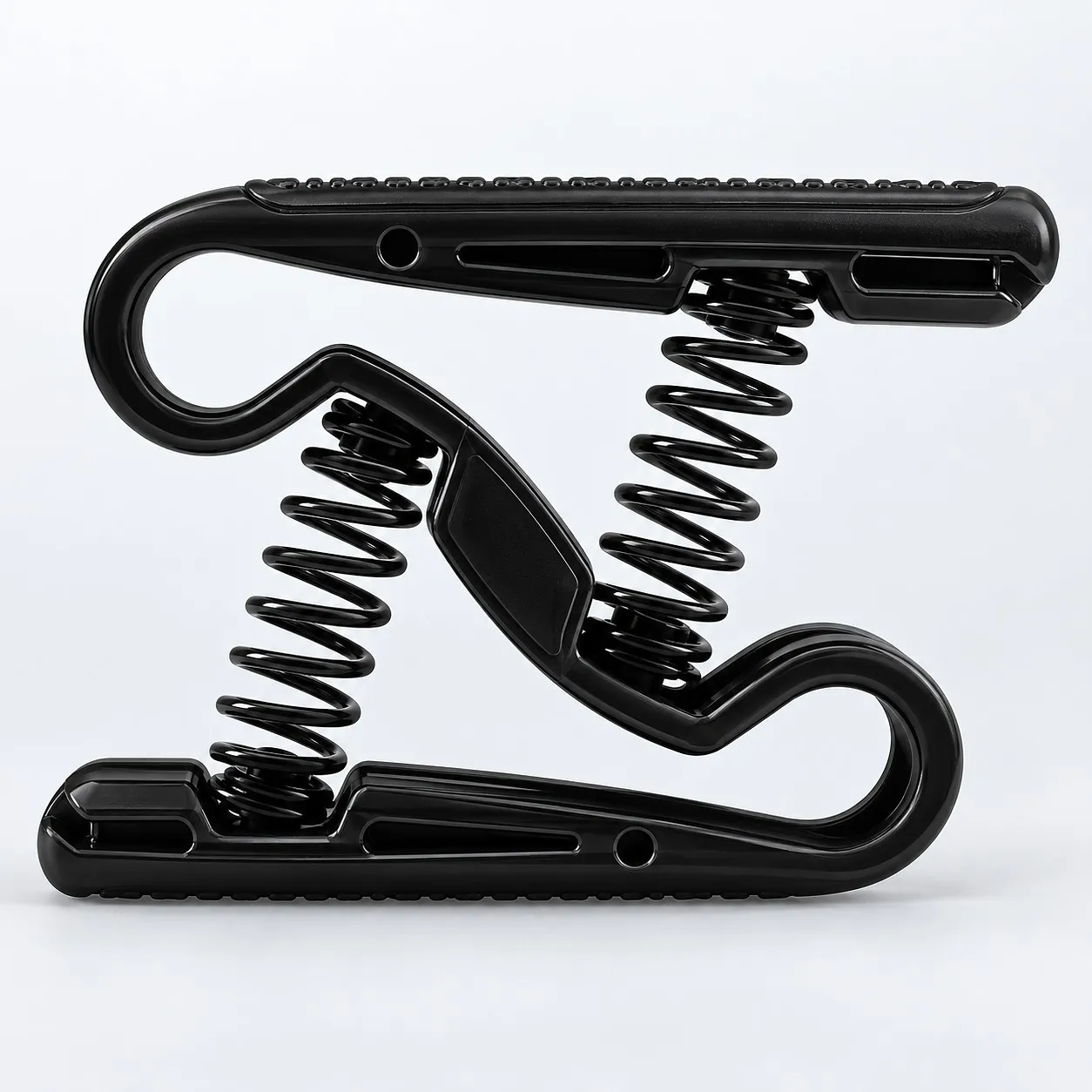 Black Z-shape hand gripper with two springs